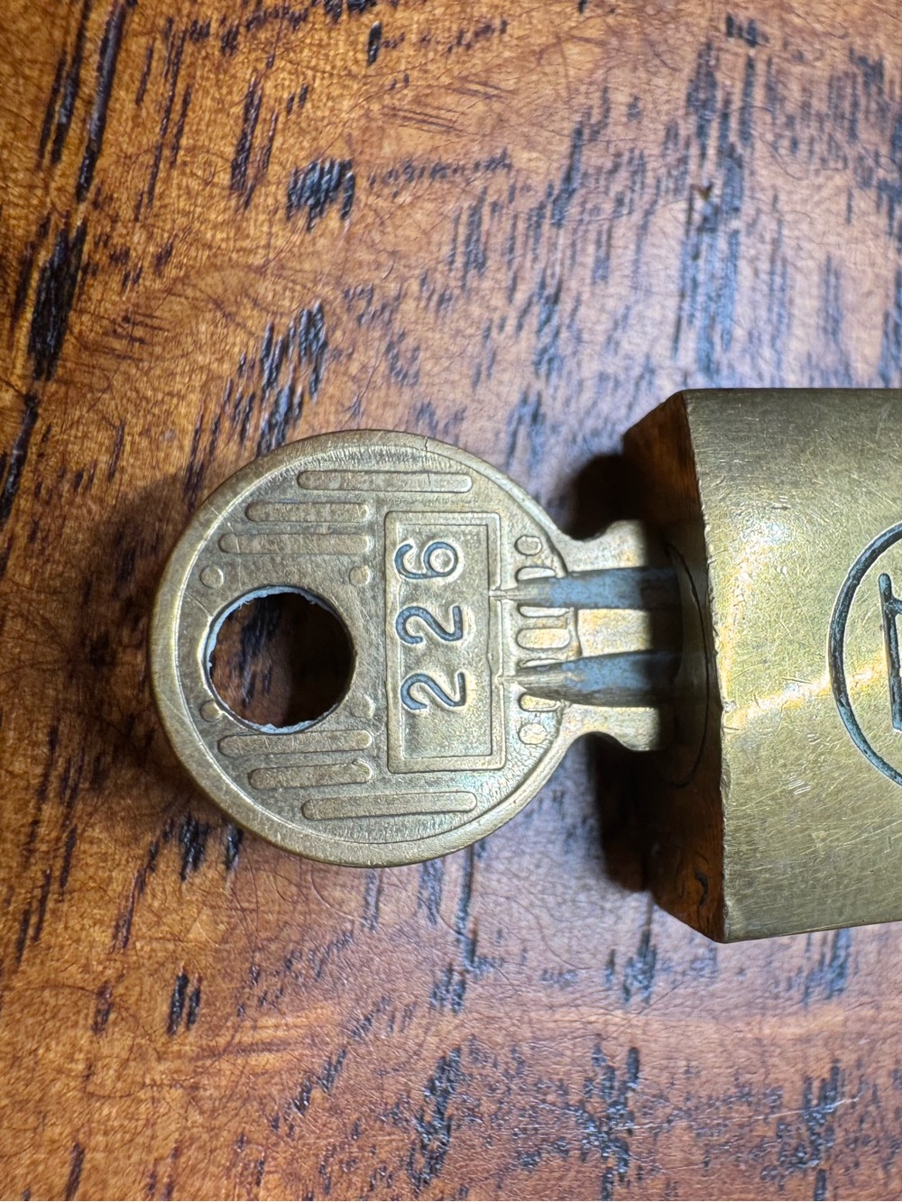 Louis Vuitton Vintage Brass Padlock & Key Set #226 - Picture 6 of 6